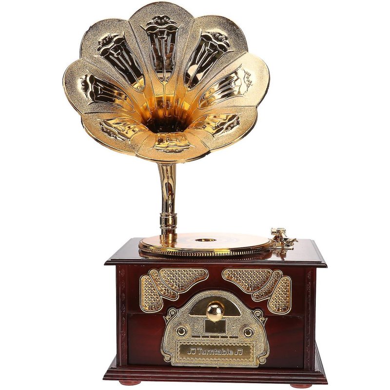 Boîte À Musique Phonographe Rétro ¿ Ornement Décoratif Vintage Et Boîte De Rangement Pour La Décoration Intérieure, Idée Cadeau Parfaite