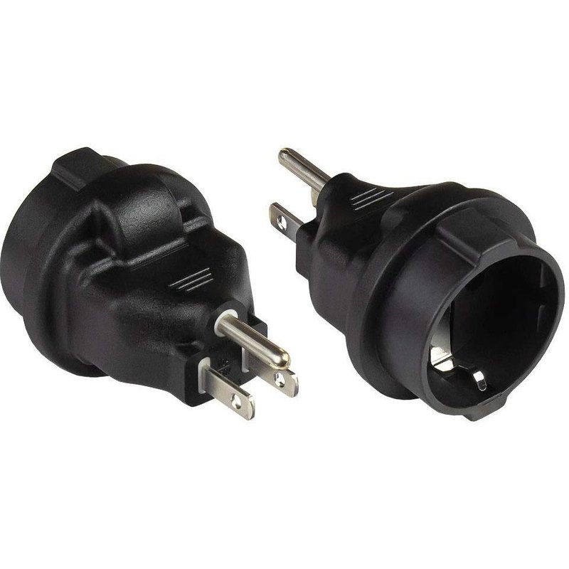Good Connections Adaptateur Secteur américain/USA Type B (NEMA 5-15P) vers Prise Type F (CEE 7/3, Droit)