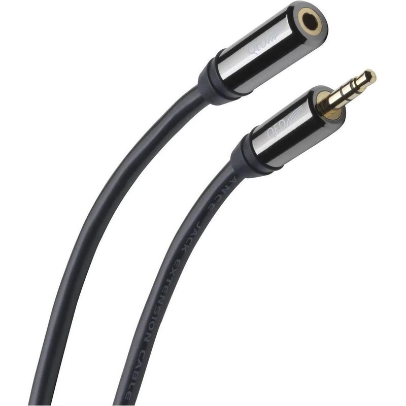 QED Performance - Rallonge de câble audio - mini-phone stereo 3.5 mm femelle pour mini-phone stereo 3.5 mm mâle - 1.5 m - graphite