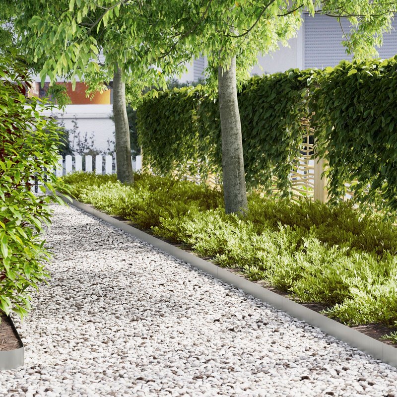 bordures de pelouse vidaXL 20 pcs 100x0,5x15 cm Acier galvanisé