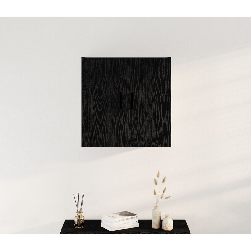 Meuble Murale Vidaxl Chêne Noir 60x31x60 Cm Bois D'ingénierie