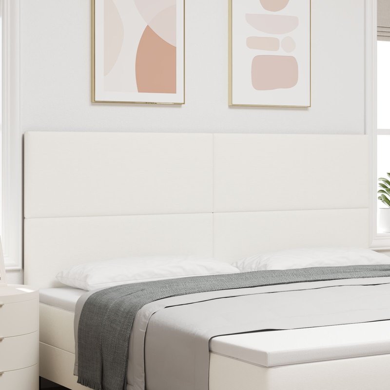Tête De Lit Vidaxl Design Simple Crème 200 Cm En Velours Côtelé