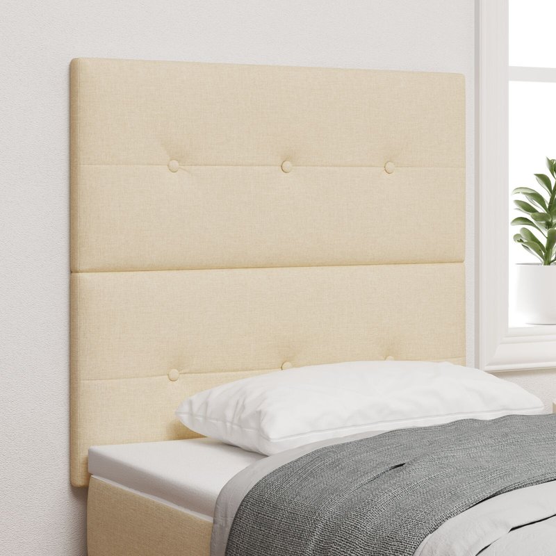 Tête De Lit Capitonnée Crème 80 Cm En Tissu