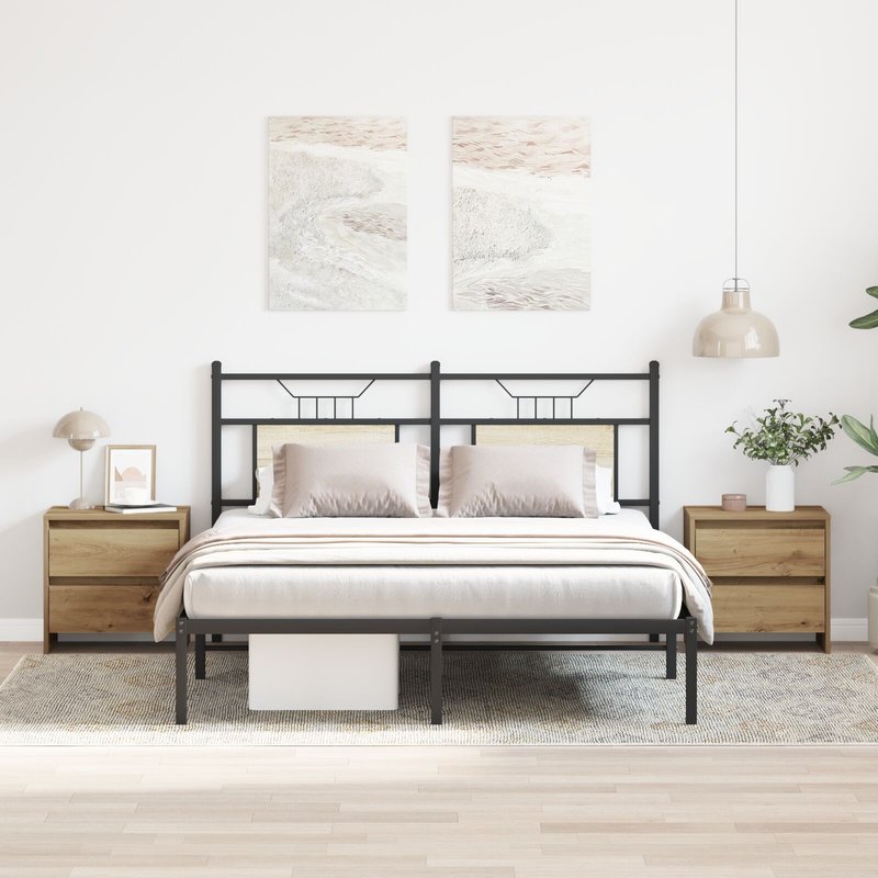 Vidaxl Table De Chevet 2 Pcs ChĂȘne Artisan 45x34x44,5 Cm Bois D'ingĂ©nierie