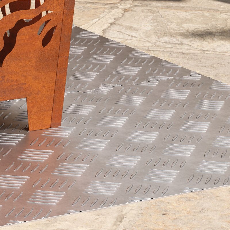 Vidaxl Plaques En Alu À Motifs En Damier - 2 Pcs Antidérapantes 100x50 Cm