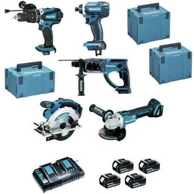 Pack 5 Outils MAKITA DLX5039PTJ 18 V Li-ion (4 x 5 Ah)
