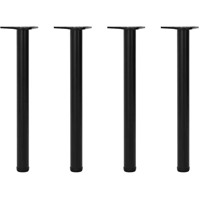 4 Pieds De Table Réglables En Hauteur 710 Mm Noir
