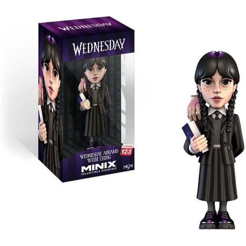 Figurine Minix 12 Cm - Mercredi - Mercredi Addams Avec La Chose