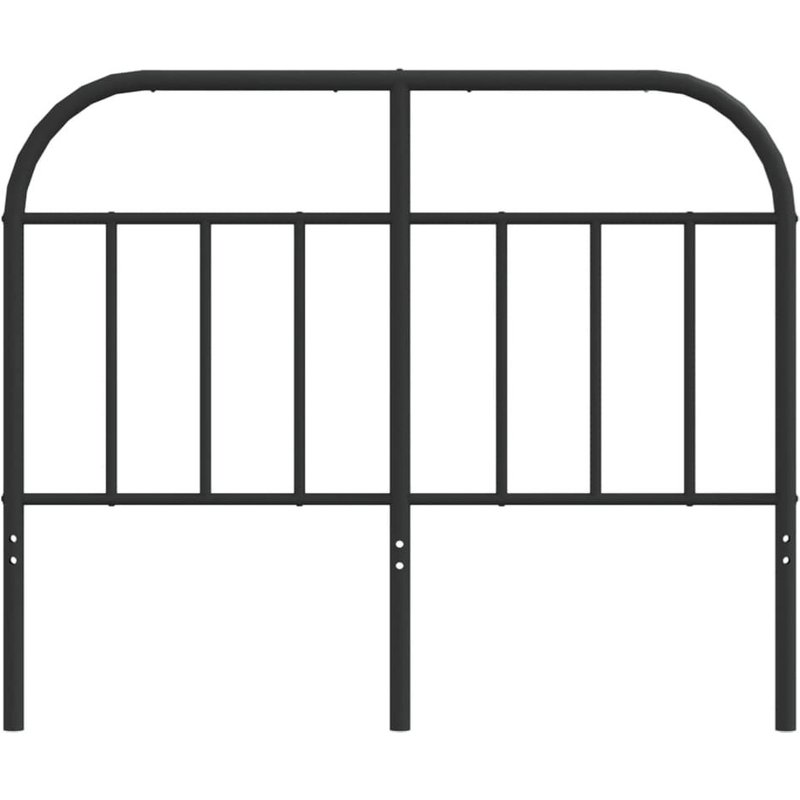 Tête De Lit Accessoire Couchage Chambre À Coucher Meuble 120 Cm Métal Noir Tdl0202444