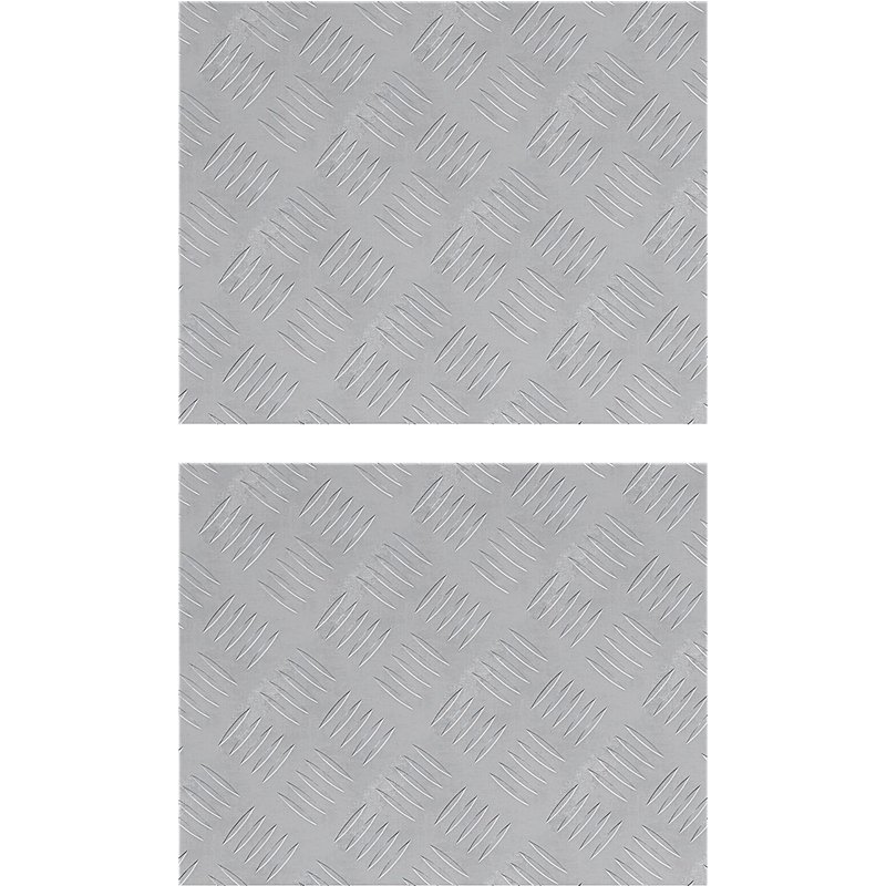 vidaXL Plaques en Aluminium à Motifs 2 pcs Antidérapant 50x40 cm