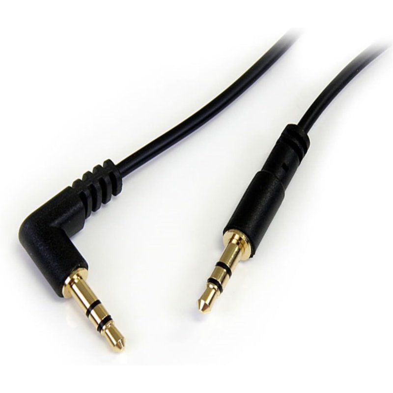 Câble audio stéréo Slim 3,5 mm à angle droit de 30 cm - M/M (MU1MMSRA)