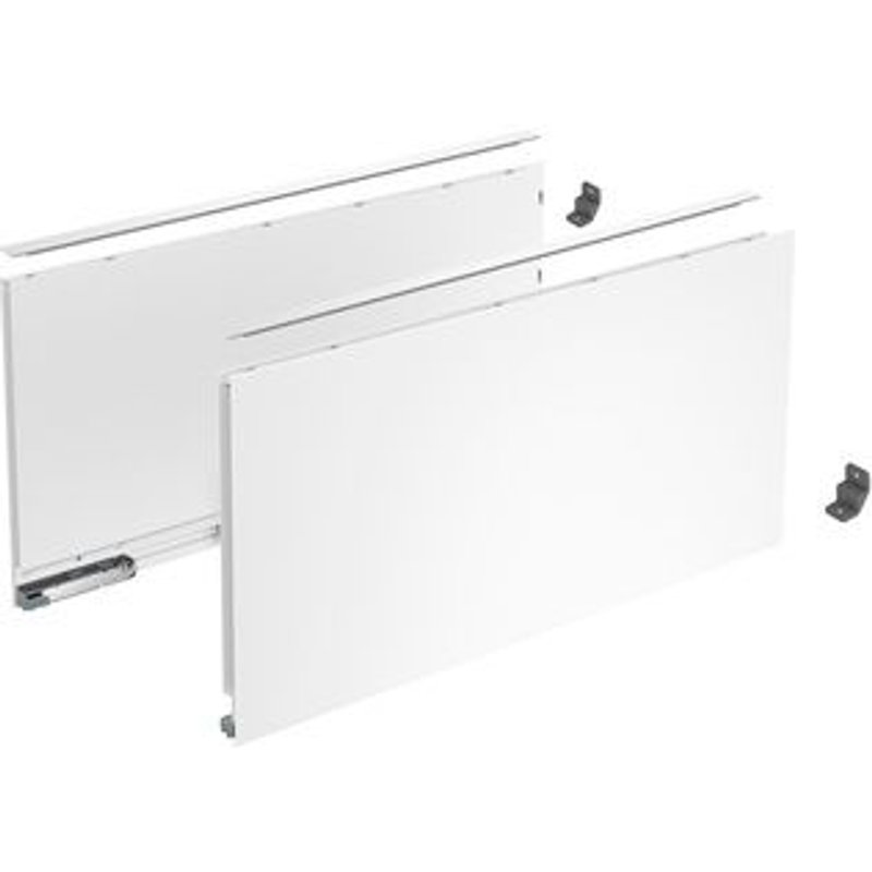 Profilé latéral de tiroir AvanTech YOU, hauteur 251 mm x NL 400 mm, Blanc, gauche et droite - HETTICH - 9353411