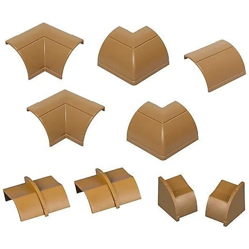 Multi-Pack d'accessoires pour goulotte D-Line effet bois vernissable 22x22mm