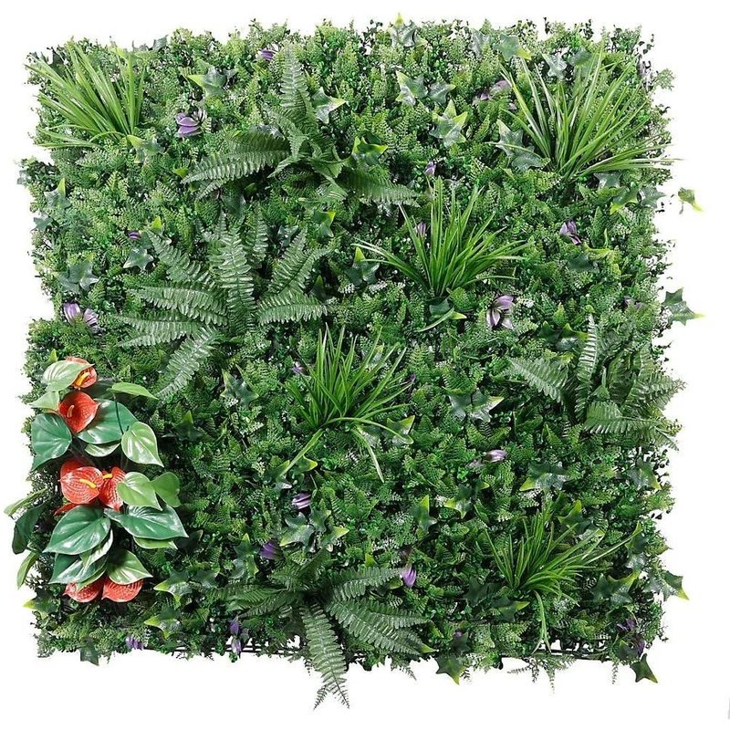 Dalle artificielle imitation végétaux "ILE AUX FLEURS" L. 1m x l. 1m