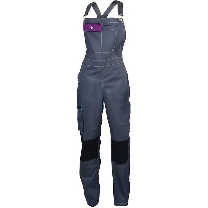 Salopette de travail femme Fashion Sécurité Pep's grise/violette Taille 34 (XS)