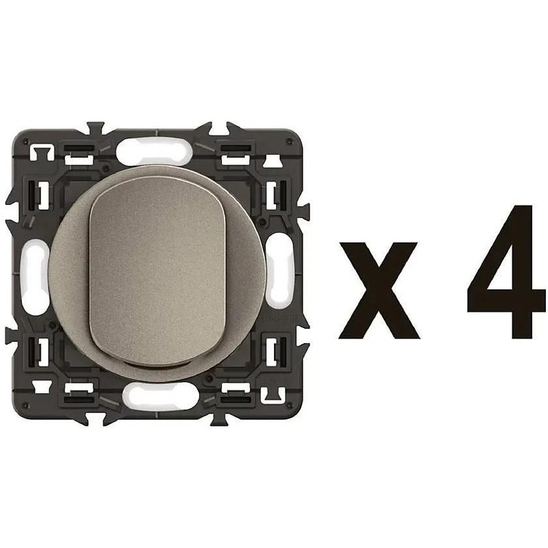 Lot de 4 interrupteurs va-et-vient Legrand Céliane