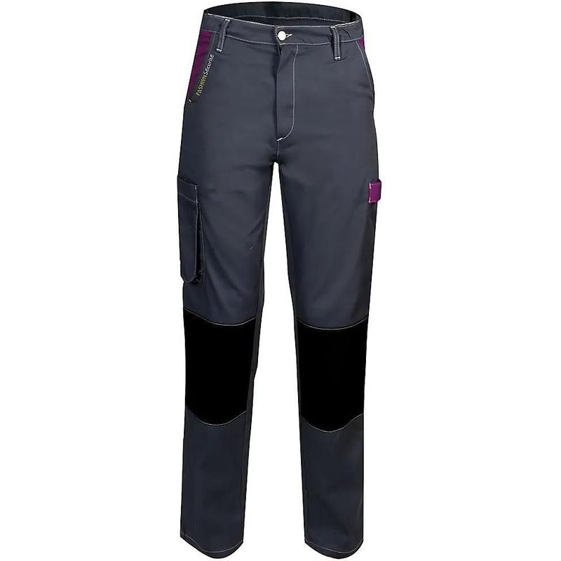 Pantalon de travail femme Fashion Sécurité Pep's gris/violette Taille 48/50 (XL)