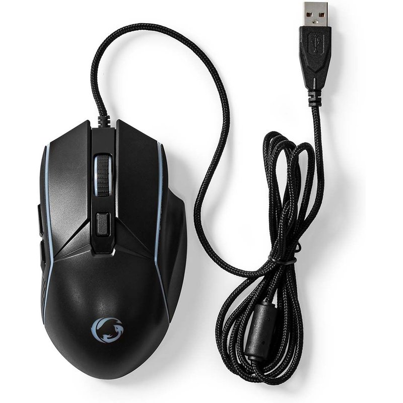 NEDIS Souris De Jeu Filaire 6 Boutons Programmables Droitier LED