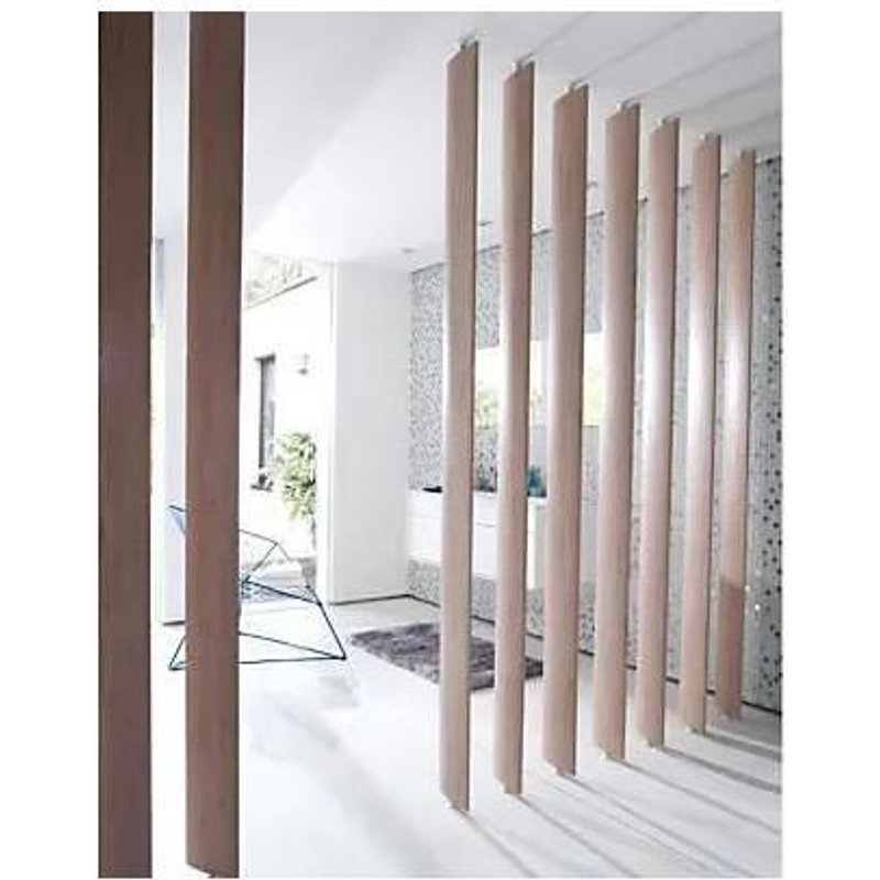 Cloison amovible Ă lames orientables Ella aspect bois naturel h.252 x l.18 cm