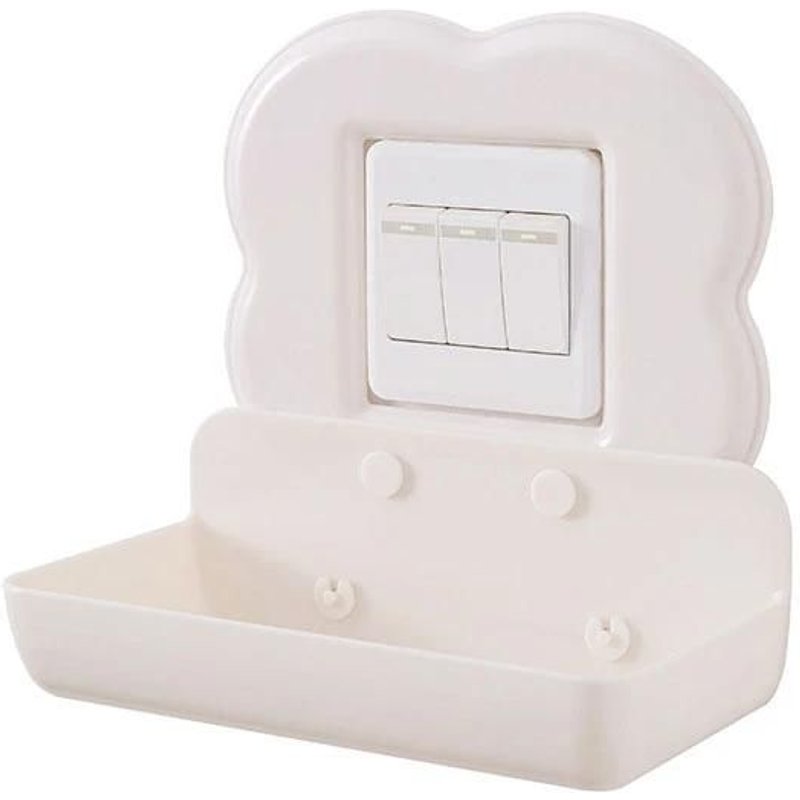 Étagère Murale De Salle De Bain Pour Téléphone Portable Switch Socket Auto-Adhésif Mural Blanc