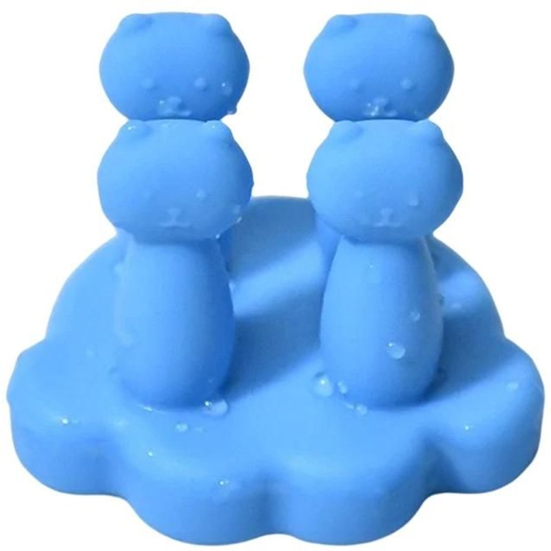 Support De Rangement Mural En Silicone Cartoon - Organisateur De Salle De Bain Multifonctionnel,Bleu Bleu