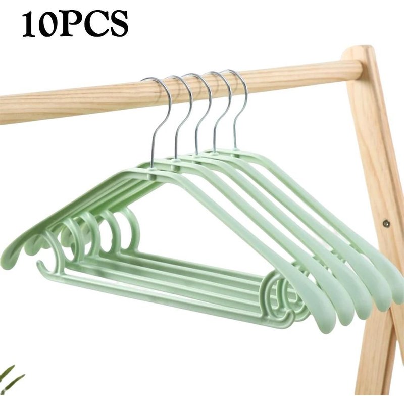Crochets De Porte-VĂȘtements AntidĂ©rapants Non Marquants - Ăpaule Large,10pcs,Vert Vert,10pcs