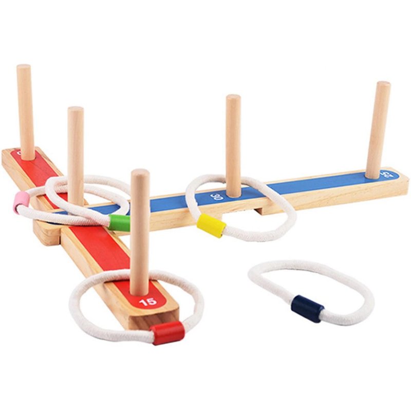 Quoits Indomppère Rangement Facile Quoits En Bois Multicolores Pour Enfants