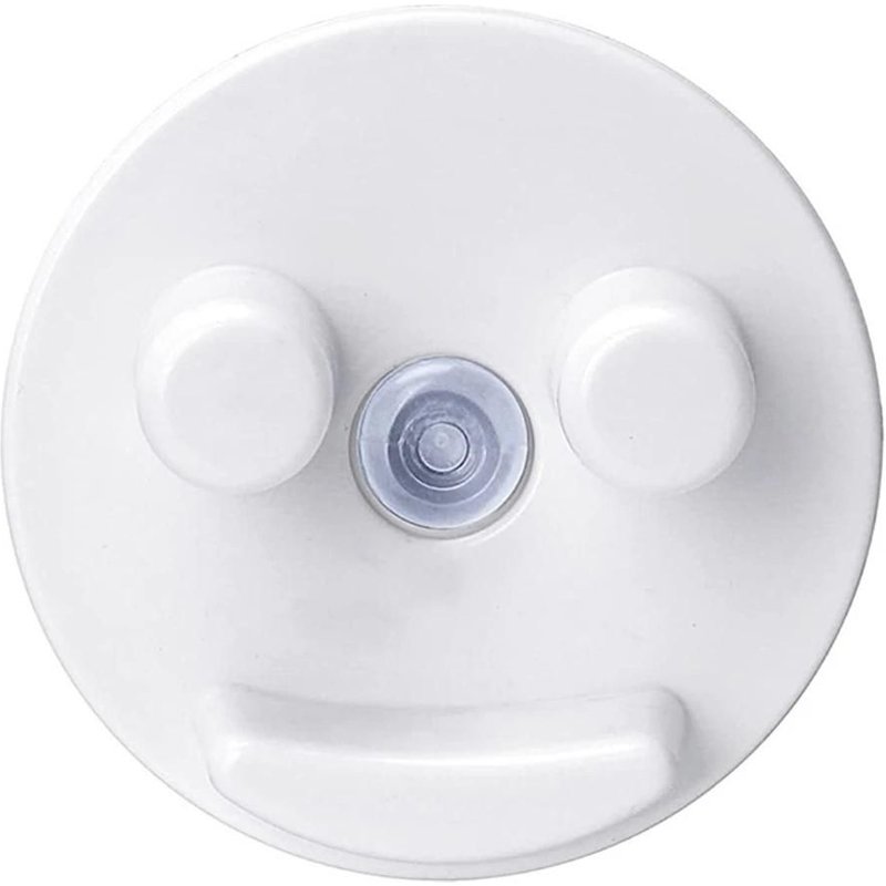 Support Fixe D'éponge Smile Face Avec Ventouse Support De Rangement D'éponge Peu Encombrant Pour Évier De Cuisine Blanc