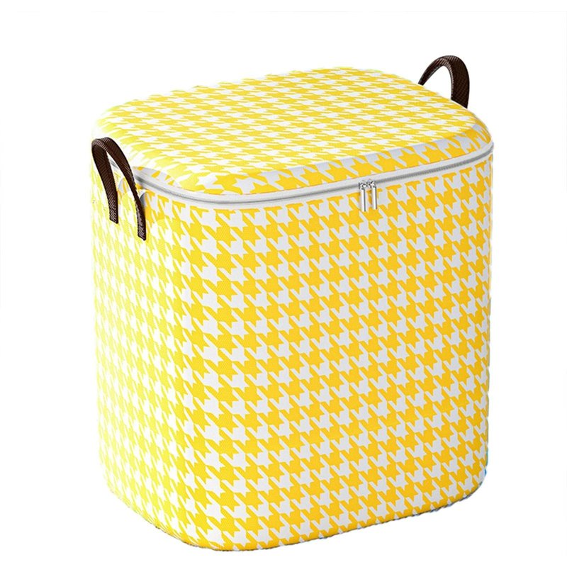 Sac De Rangement De VĂȘtements Avec PoignĂ©es Manteaux RĂ©sistants Ă L'usure De Grande CapacitĂ© Cubes D'emballage Pour La Maison Jaune,Moyen