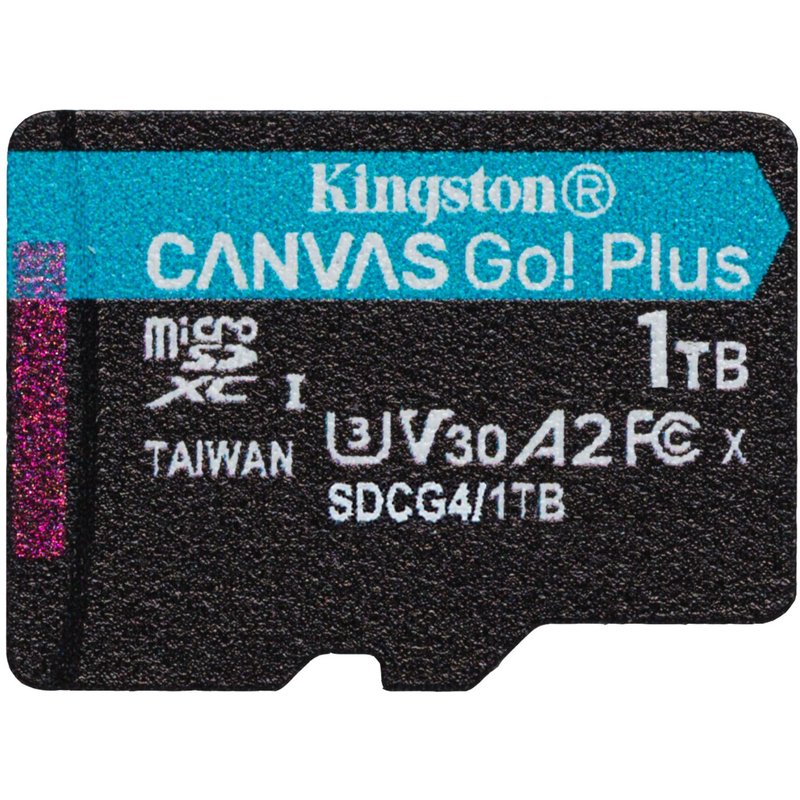 Kingston Canvas Go! Plus - Carte mémoire flash - 1 To - A2 / Video Class V30 / UHS-I U3 / Class10 - microSDXC UHS-I