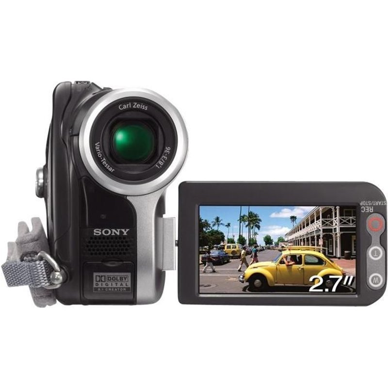 Sony Handycam DCR-DVD203E - Caméscope - 1.0 MP - 12x zoom optique - Carl Zeiss - DVD