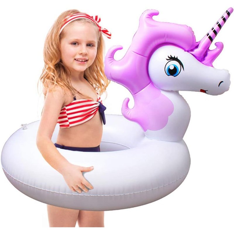 Flotteur De Piscine Licorne Pour Enfants - Flotteur Licorne Gonflable Pour Piscine - Bouées De Natation - Jouet D'été Pour Filles De 5 À 10 Ans - Tubes De Natation