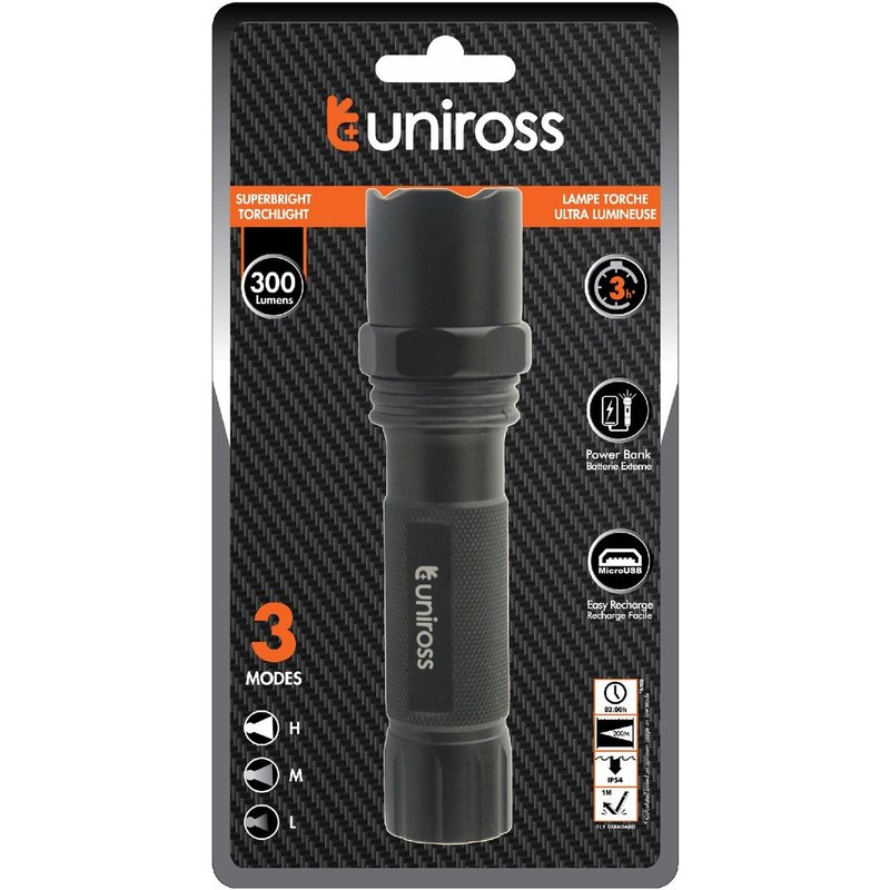 UNIROSS Lampe de Poche 3W SUPERBRIGHT