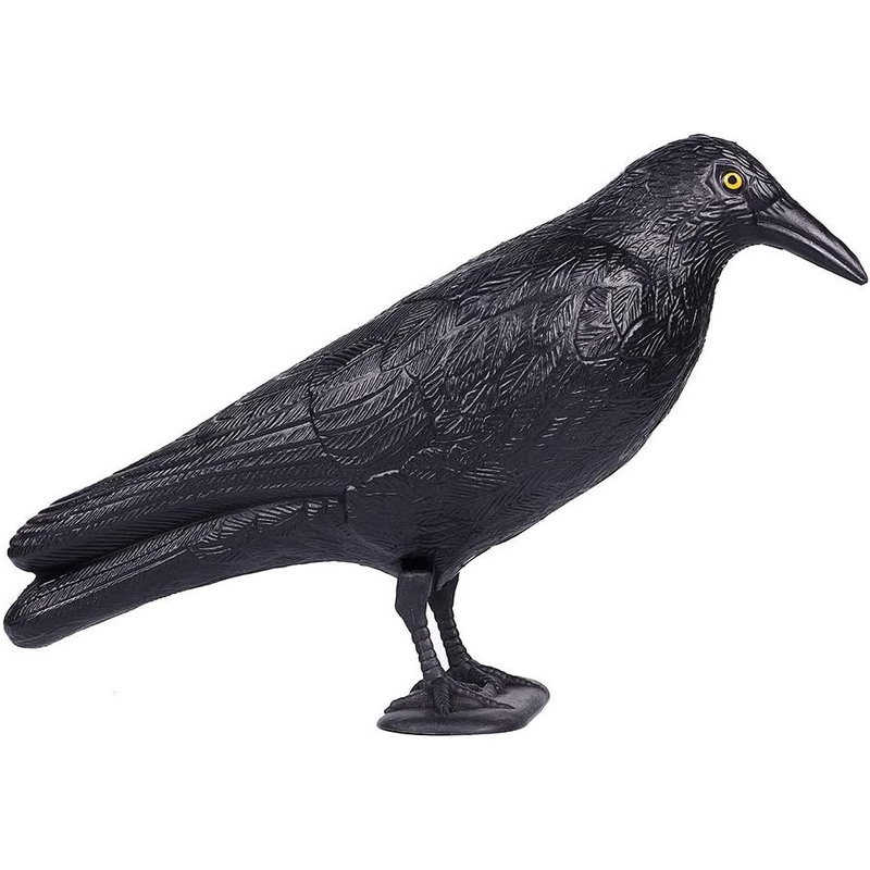1x Corbeau Noir Plastique Corbeau Epouvantail Jardin Repulsif Pigeons Répulsif d'oiseaux Anti Pigeons pour Balcon Défense Pigeons Moineaux Anti Oiseaux Effaroucheur Pigeons