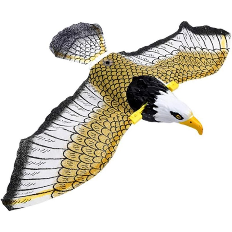Répulsif lumineux pour oiseaux - Aigle suspendu - Répulsif efficace pour oiseaux avec musique et yeux lumineux - Produits dissuasifs pour jardin et ferme