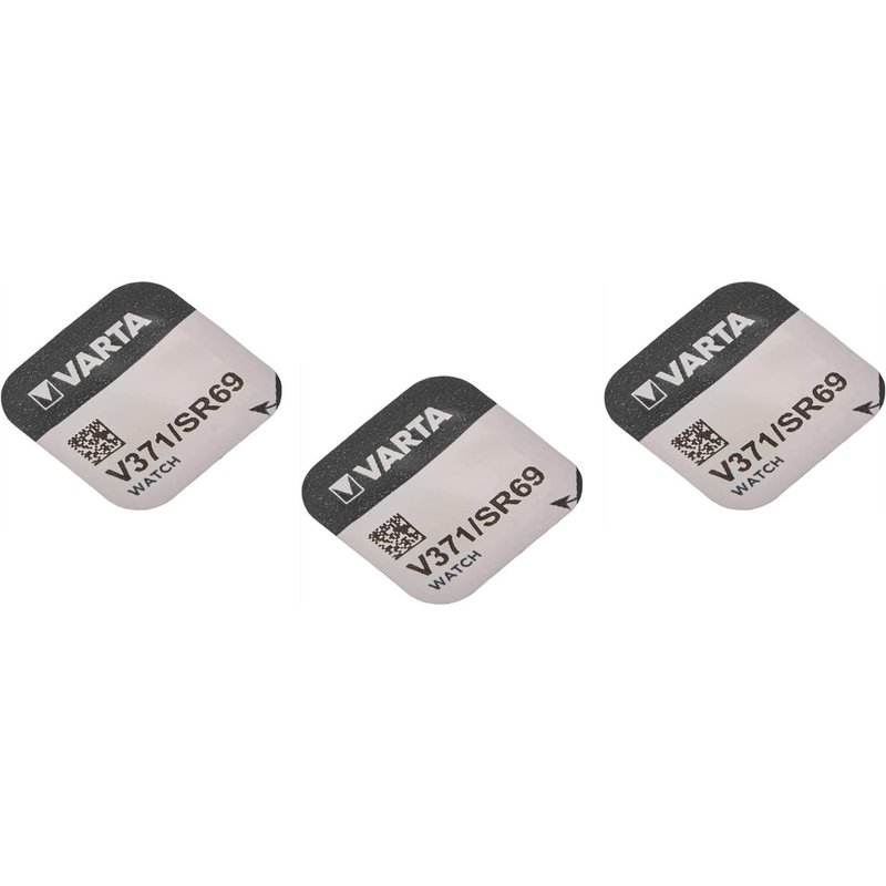 VARTA Lot de 3 Blisters 1 Pile Oxyde Argent Montres V371 (SR69) SR920SW 1,55 Volt