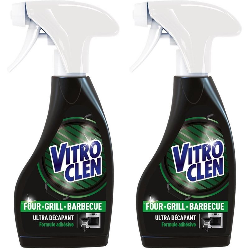 VITROCLEN Lot de 2 Sprays nettoyant ultra décapant four-grill-barbecue - 250 ml
