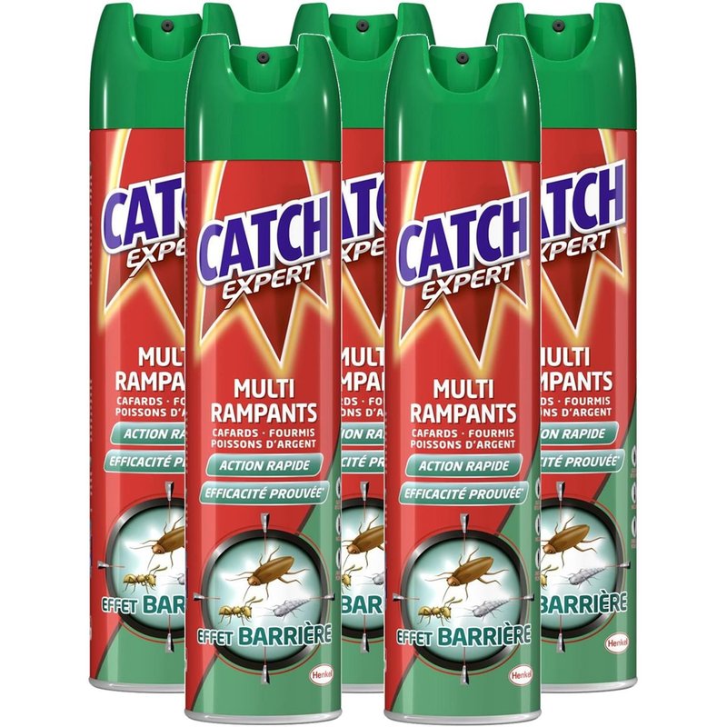 CATCH Lot de 5 Aérosols Multi-rampants 300ml