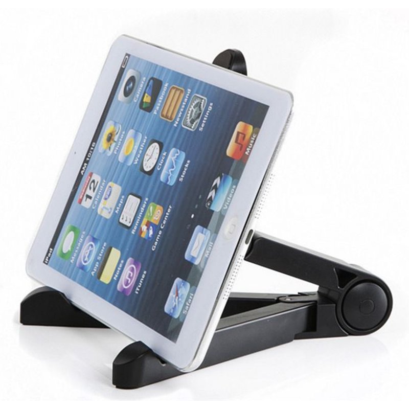 Support Réglable Pour Tablette, Support De Téléphone Pliable Pour Bureau Le Noir