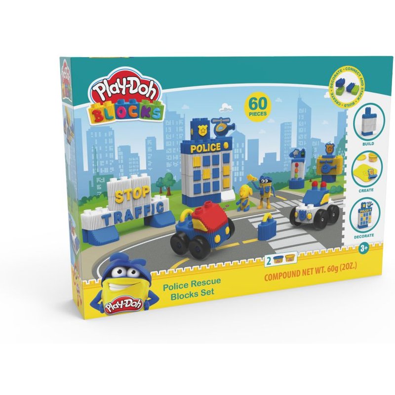 Play-Doh Blocks Play-Doh Blocks - Coffret Police - 60 Pcs
