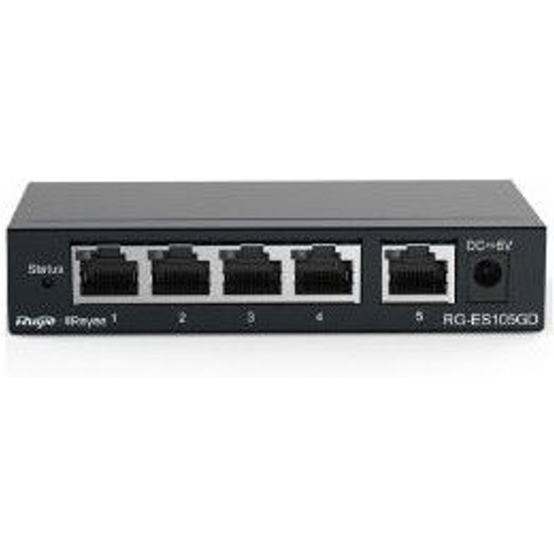 Ruijie Switch non géré 5xGb RJ45, boîtier en acier