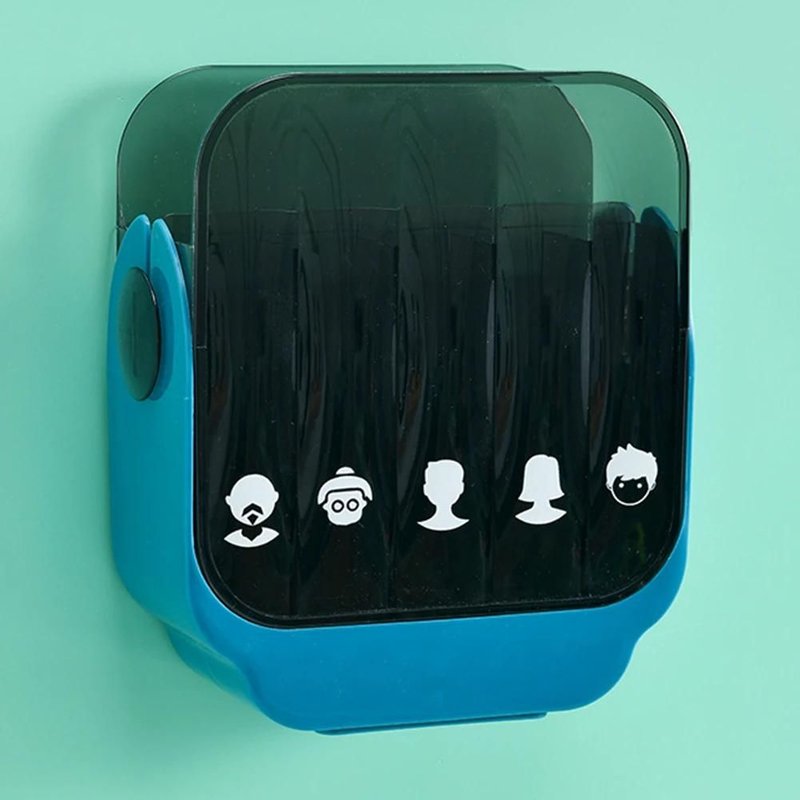 Baguettes Murales Rack De Rangement Cuillère Polyvalente Ustensiles Porte-Drain Bleu