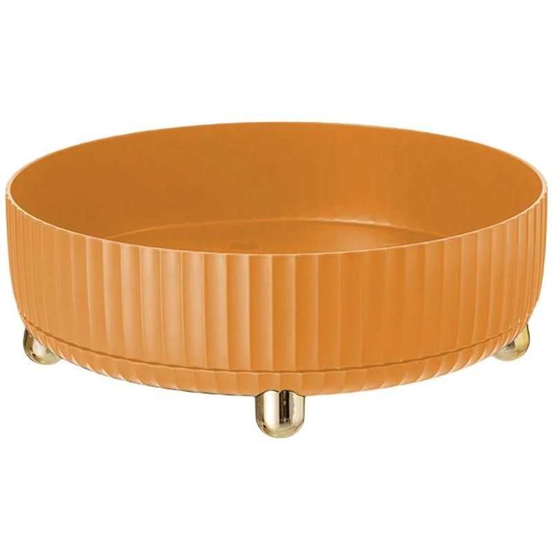 Présentoir De Rangement Rotatif Cosmétique Multifonction 360 Organisateur De Plateau Rotatif Pour Chambre À Coucher Salle De Bain Orange Petit