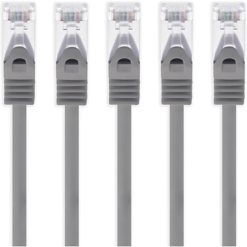 Hamiltion-2M-Gris-5 Pièces Câble Réseau Cat7 Câble Patch Sftp Câble Brut Lankabel 10Gb/S-500 Mhz Assemblé Avec 2 Fiches Rj45 Cat 6A