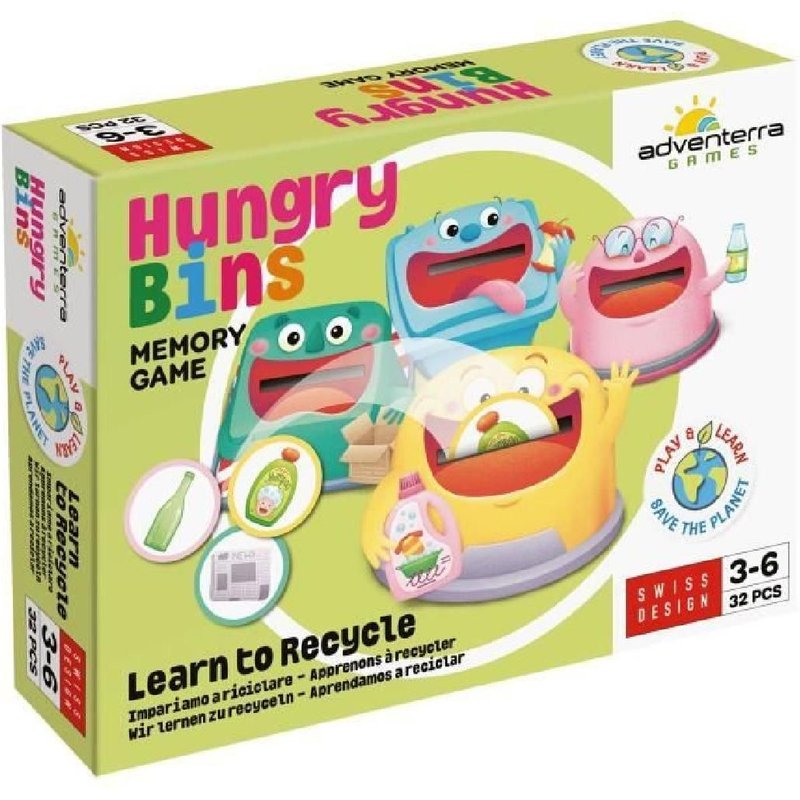 Jeux Éducatifs - Geomag - Hungry Bins - Tri Sélectif - Apprentissage Des Déchets - Association Par Couleur