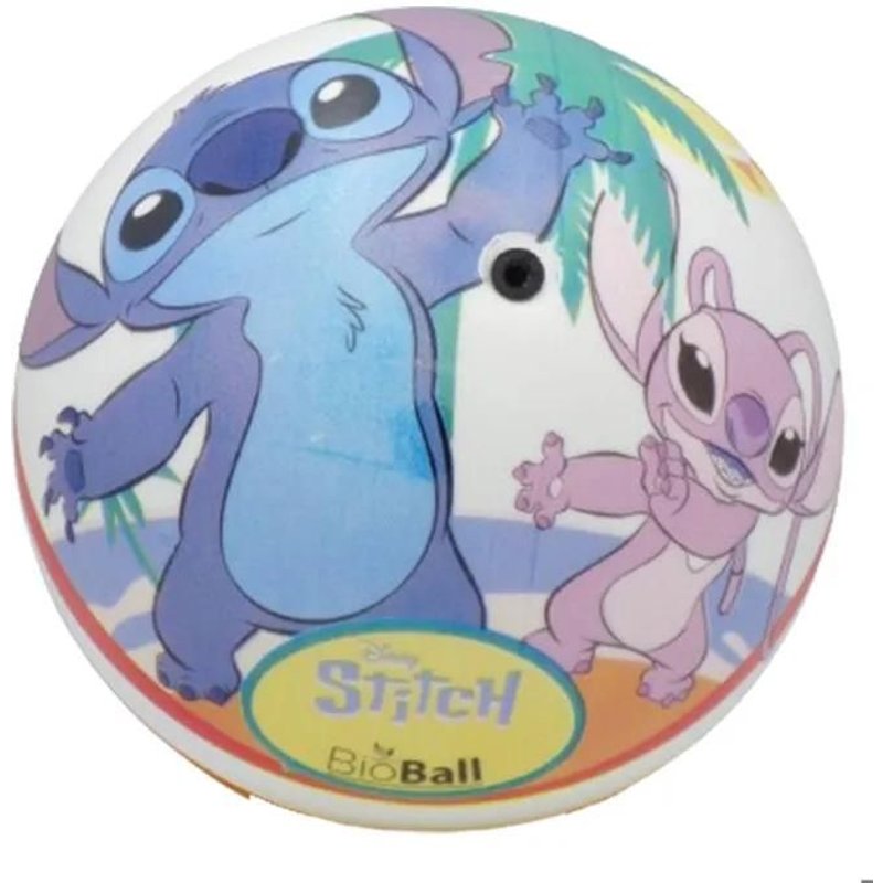 Balle En Plastique - Mondo - Stitch - 14 Cm - Bioball - Norme Ce