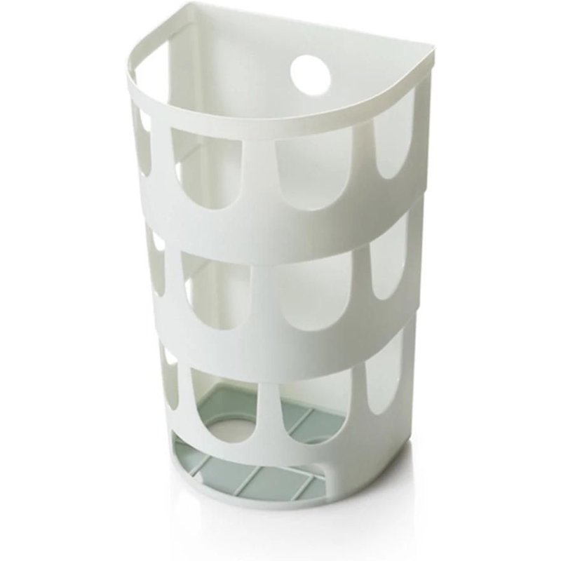 Sac De Rangement Suspendu Porte-Sac En Plastique Distributeur Mural De Sacs D'épicerie Gris Bleu