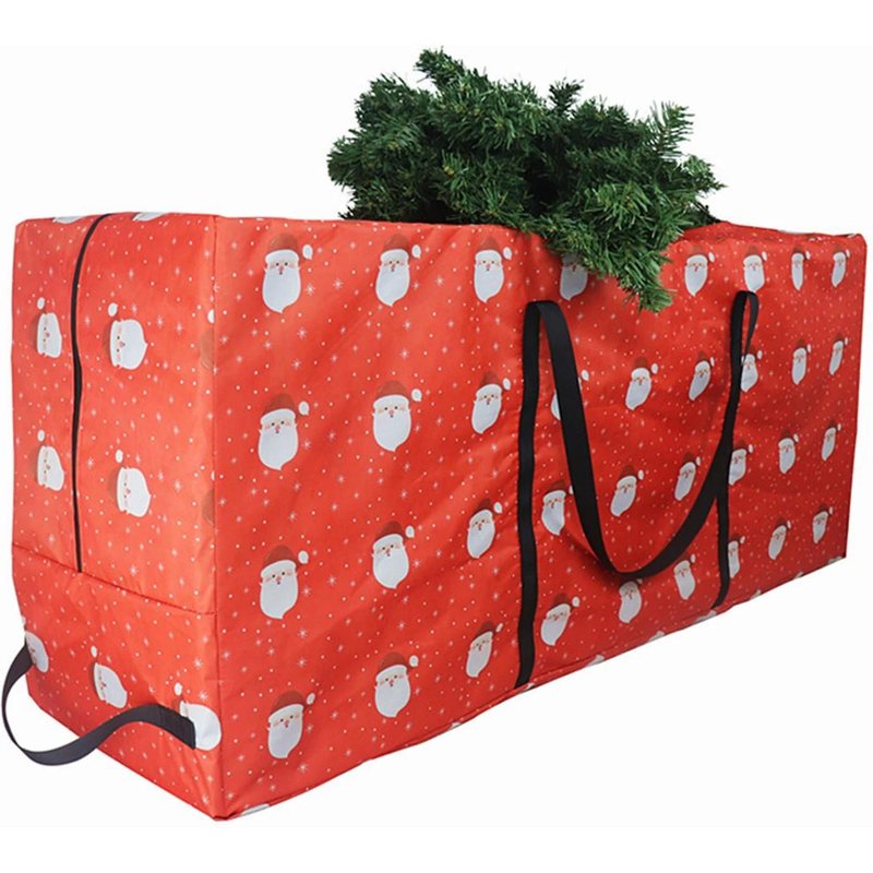 Sac De Rangement D'arbre De Noël Sac De Finition Anti-Poussière Polyvalent Pour L'extérieur Père Noël,Rouge