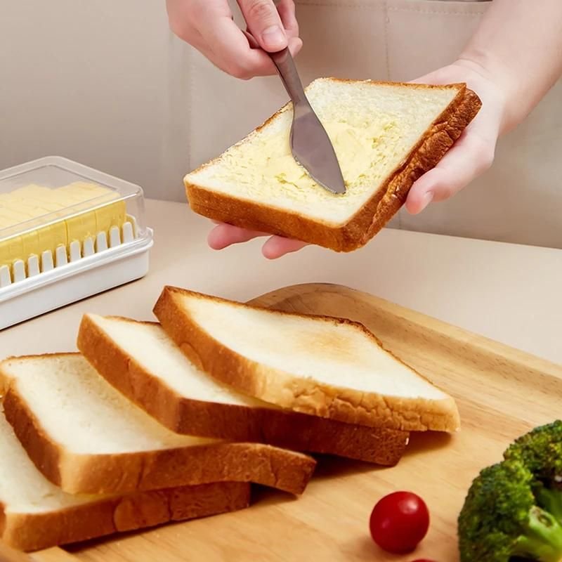 Boîte À Beurres En Plastique Transparent Avec Couvercle Scellé Pour Une Coupe Facile Boîte De Rangement De Beurres Polyvalents Pour La Cuisine À Domicile Nouveau
