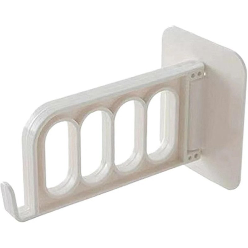 Porte-Vêtements Pliable À 4 Trous,Forte Capacité De Charge,Adapté Au Dortoir Blanc